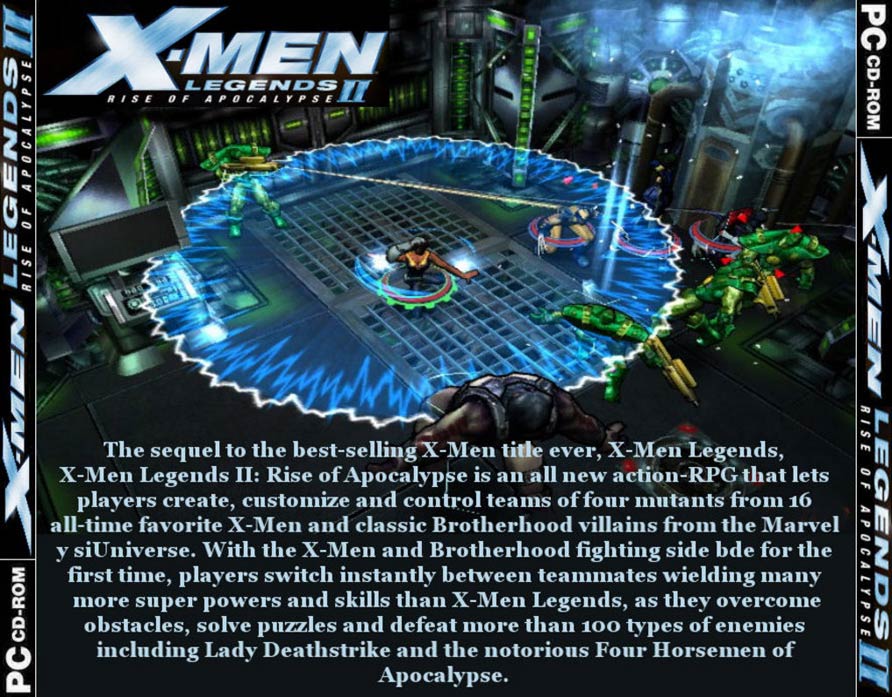 X-Men Legends II: Rise of Apocalypse - zadn CD obal