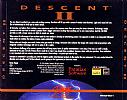 Descent 2 - zadn CD obal