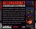 MechWarrior 2: Mercenaries - zadn CD obal