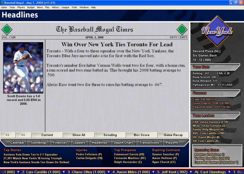 Baseball Mogul 2009 - screenshot 3