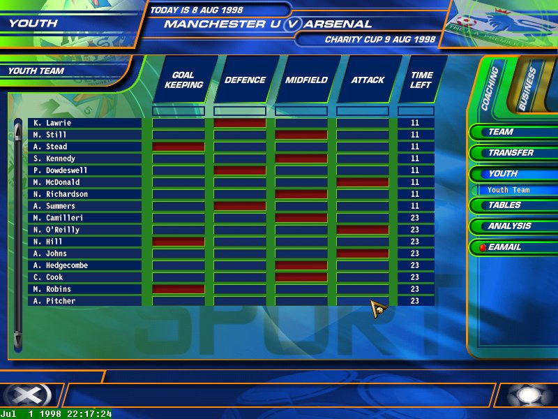 F.A. Premier League Football Manager 99 - screenshot 15