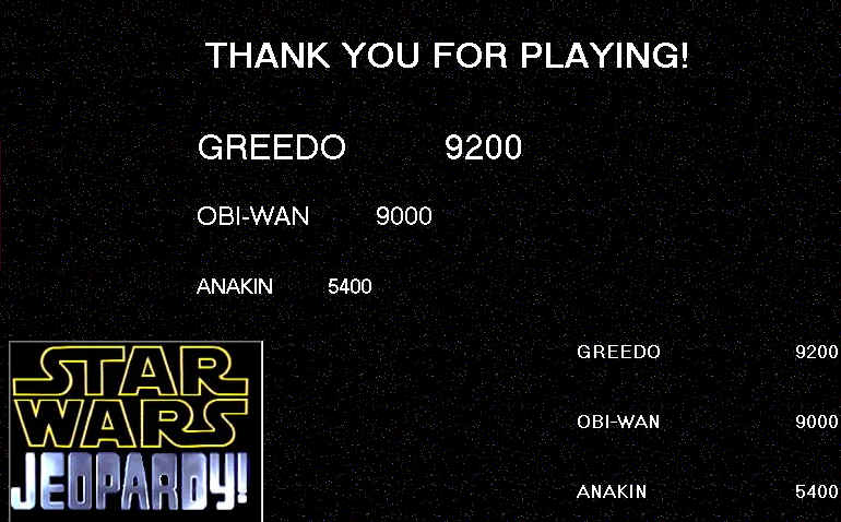 Star Wars: Jeopardy - screenshot 1