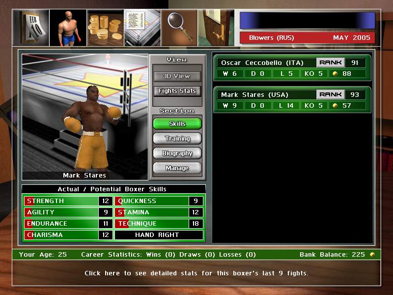 Universal Boxing Manager - screenshot 1
