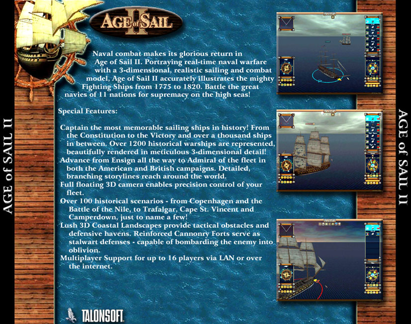 Age of Sail 2 - zadn CD obal