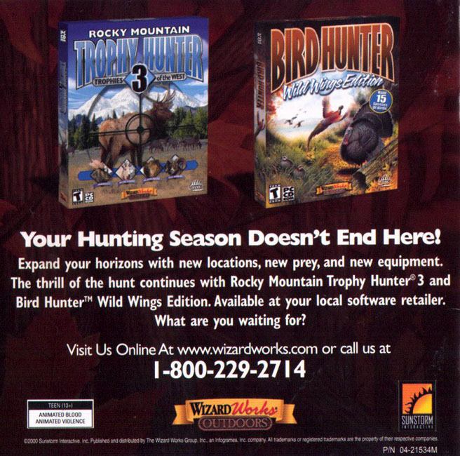 Deer Hunter 4 - zadn CD obal
