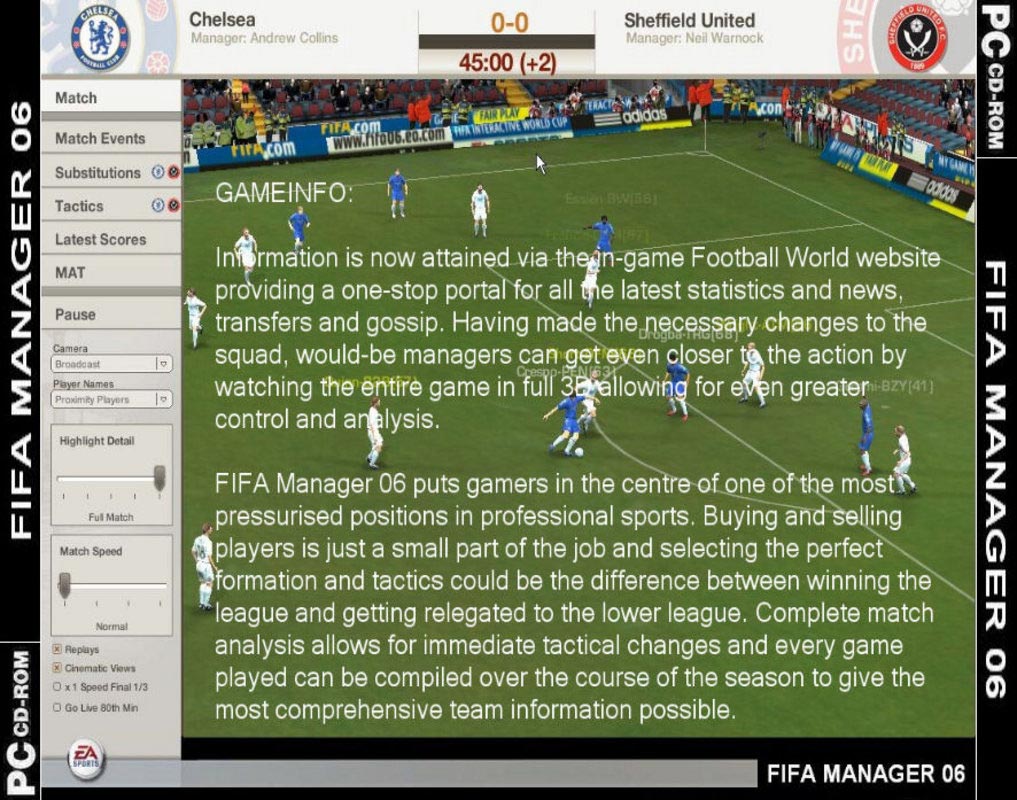 FIFA Manager 06 - zadn CD obal
