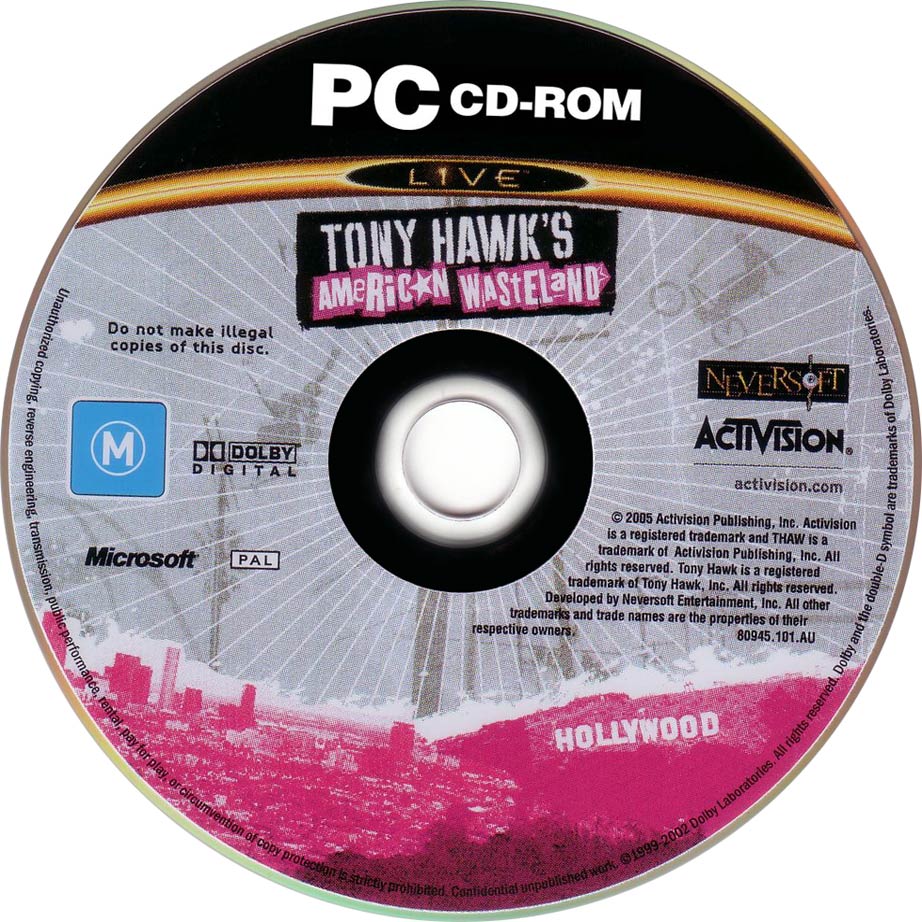 Tony Hawk's American Wasteland - CD obal