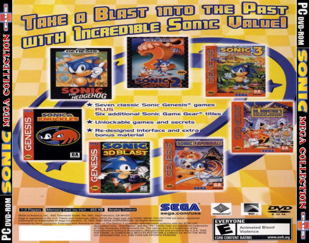 Sonic Mega Collection Plus - zadn CD obal 2