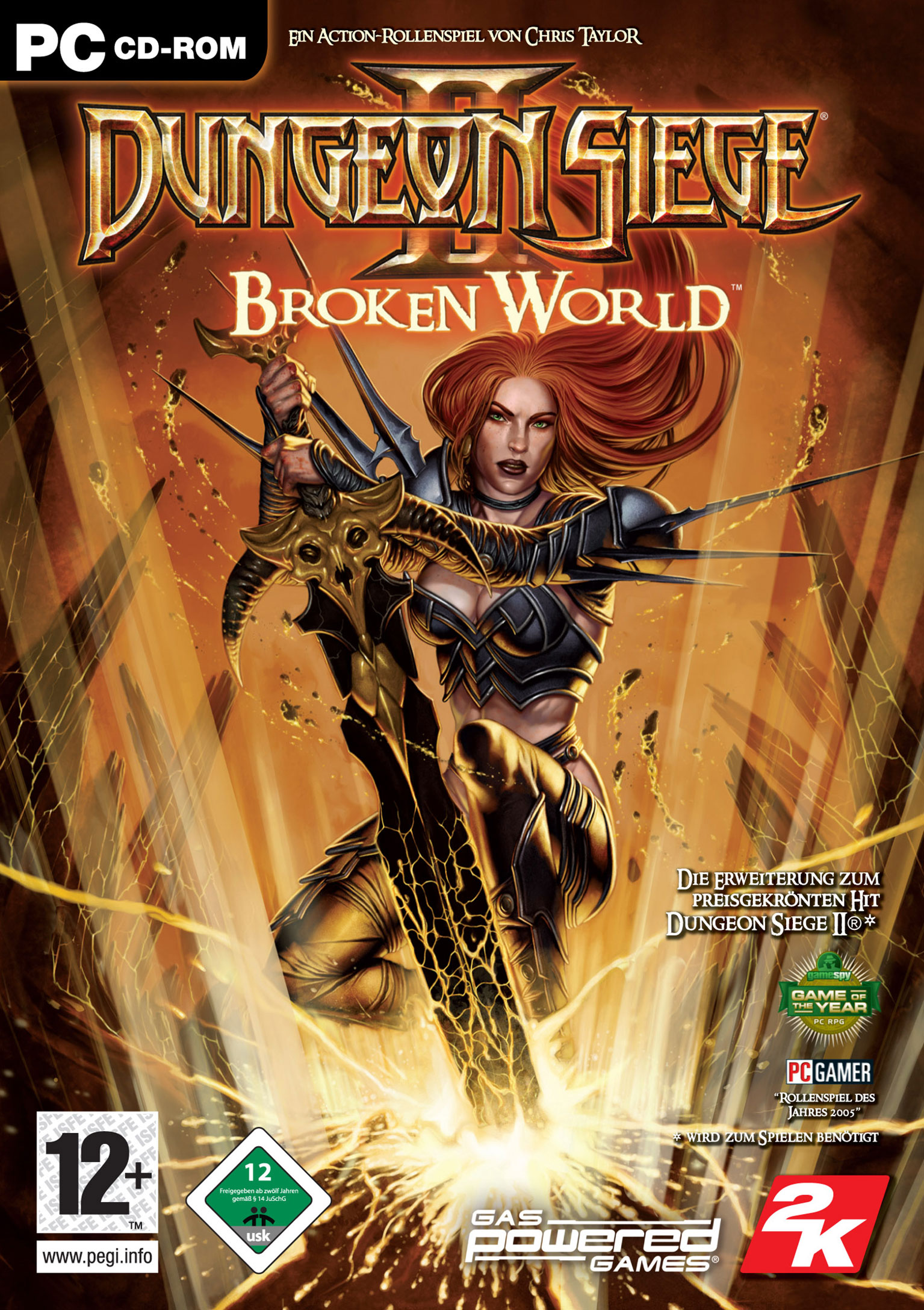 Dungeon Siege II: Broken World - pedn DVD obal