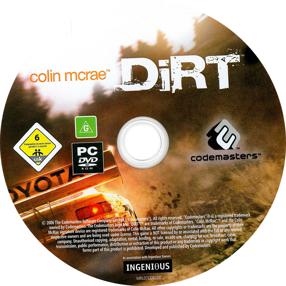 Colin McRae: DiRT - CD obal