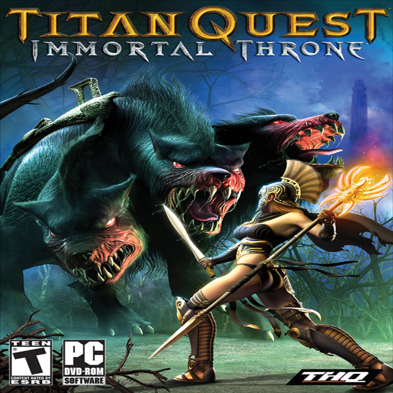 Titan Quest: Immortal Throne - pedn CD obal