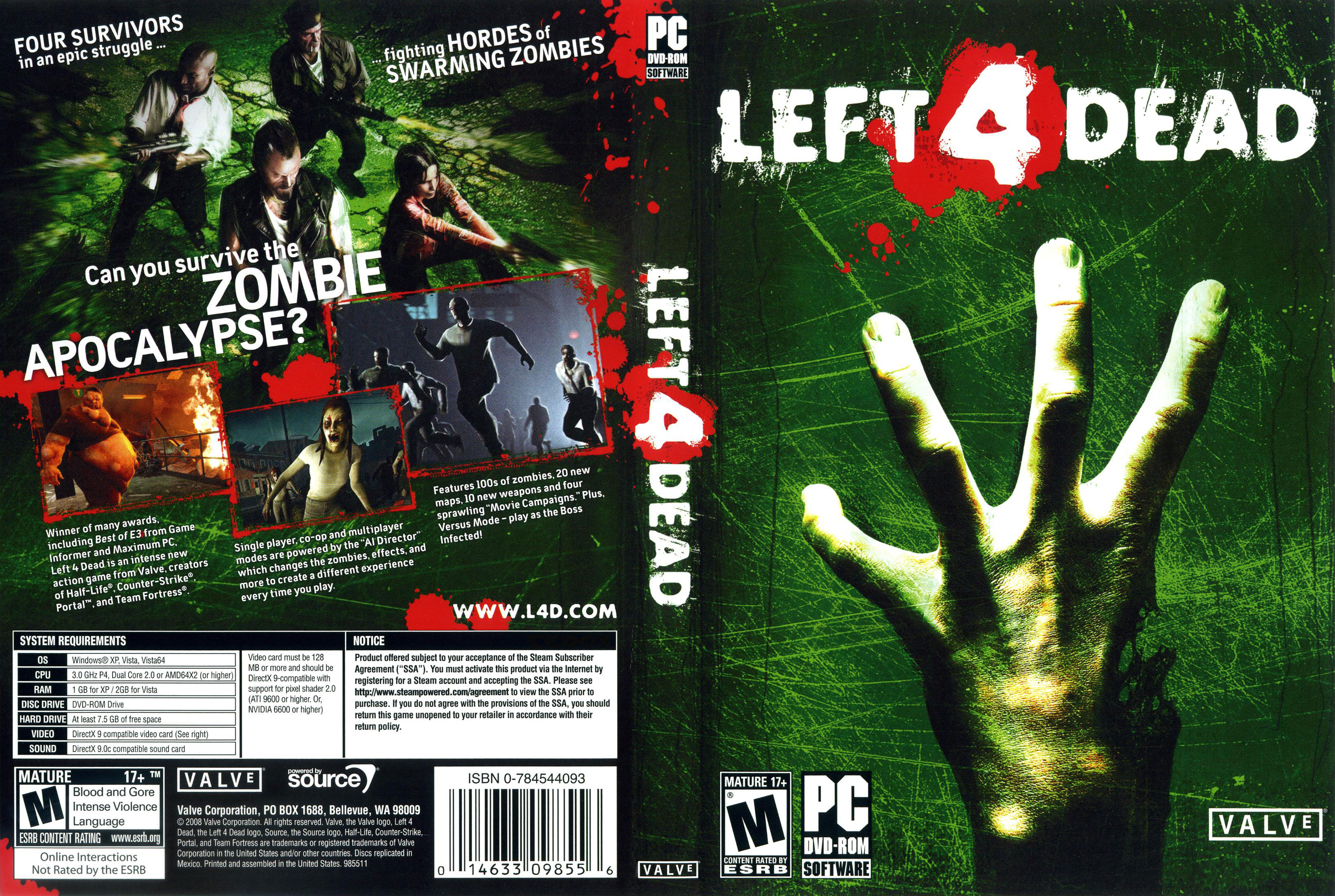 Left 4 Dead - DVD obal