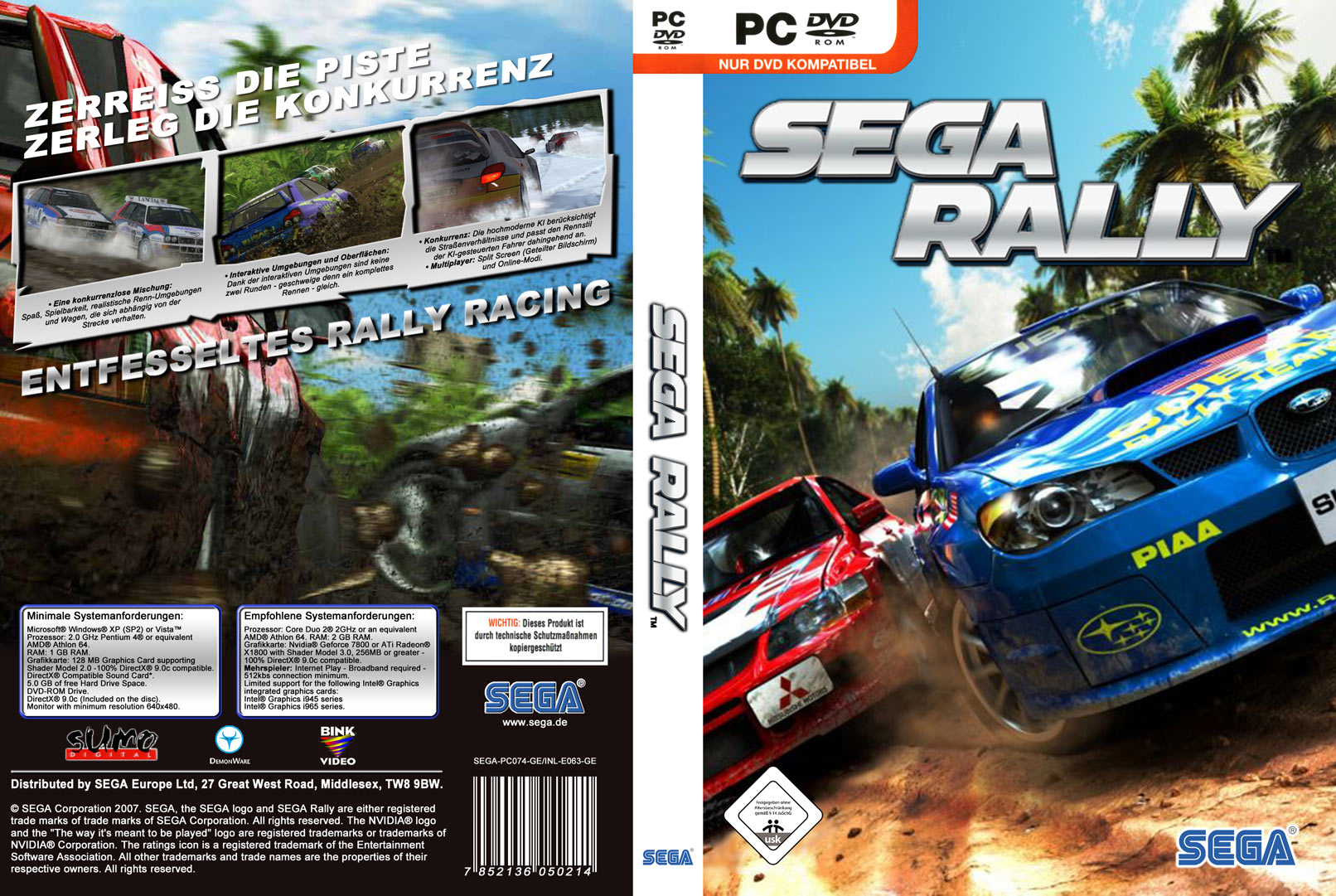 Sega Rally - DVD obal