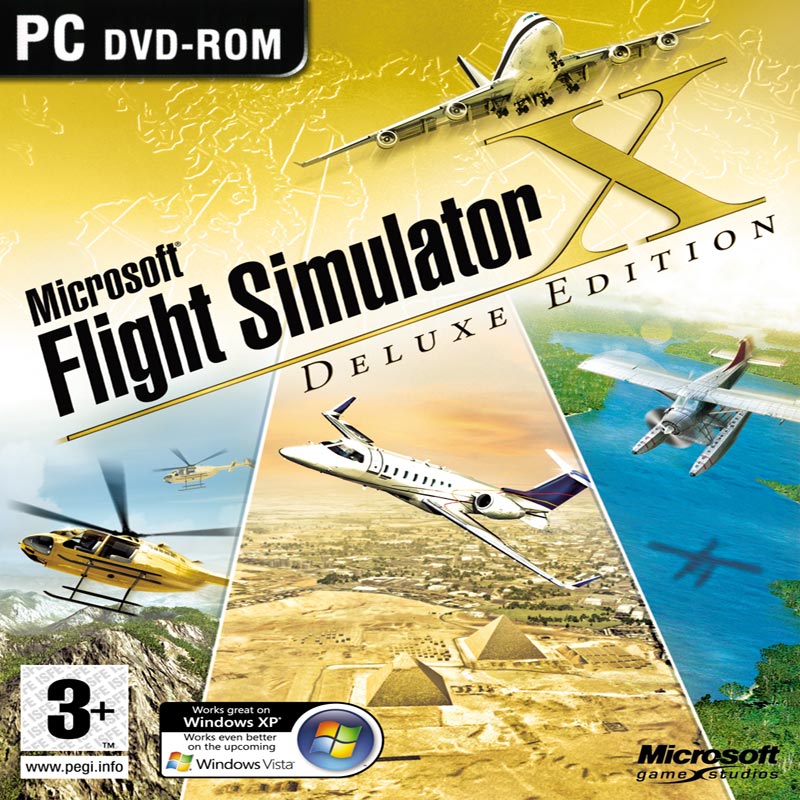 Microsoft Flight Simulator X Deluxe Edition - pedn CD obal