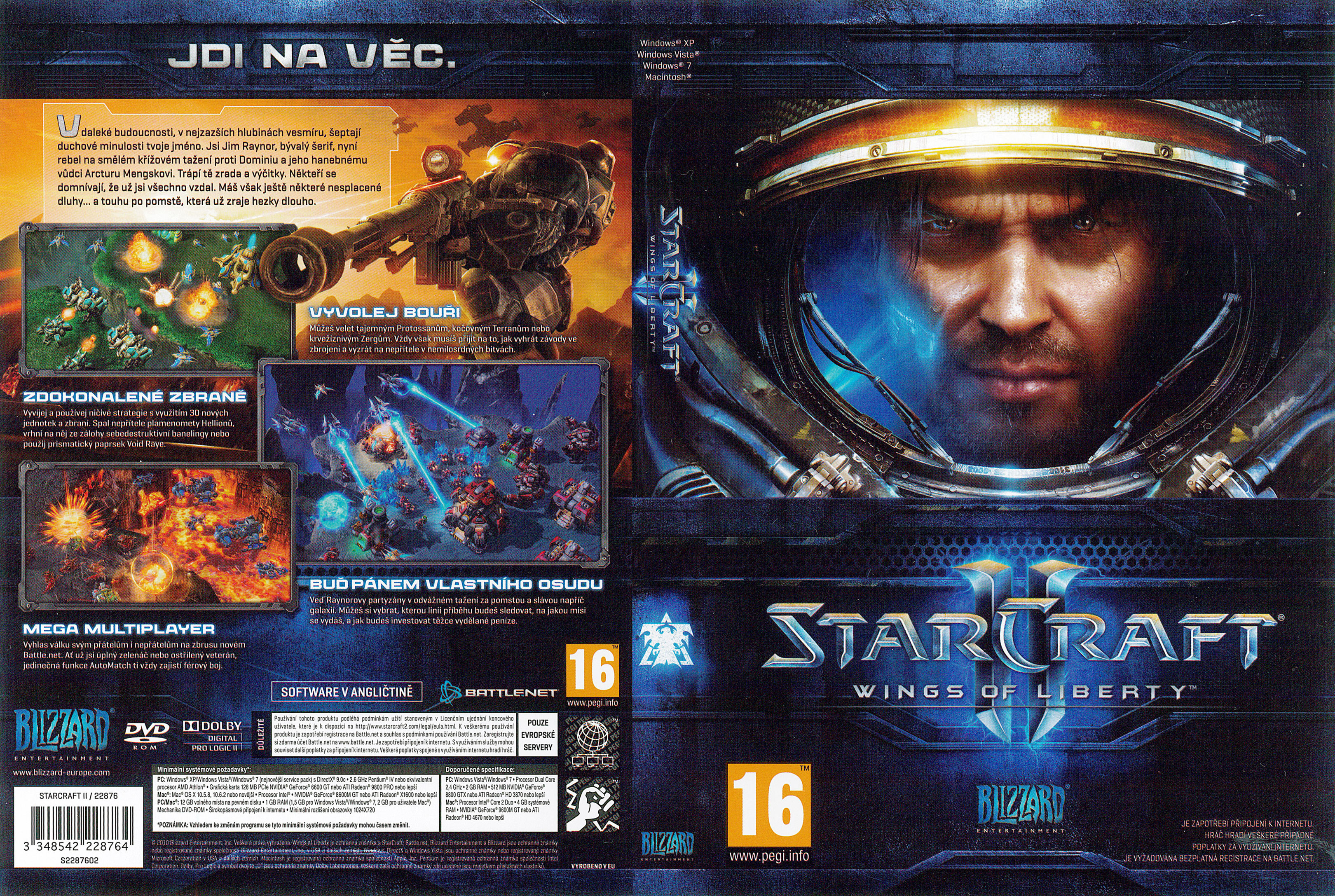 StarCraft II: Wings of Liberty - DVD obal