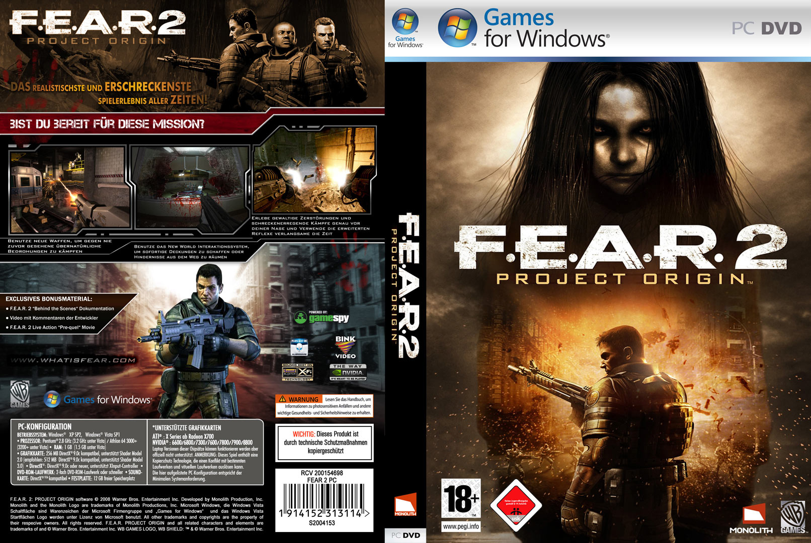 F.E.A.R. 2: Project Origin - DVD obal 2