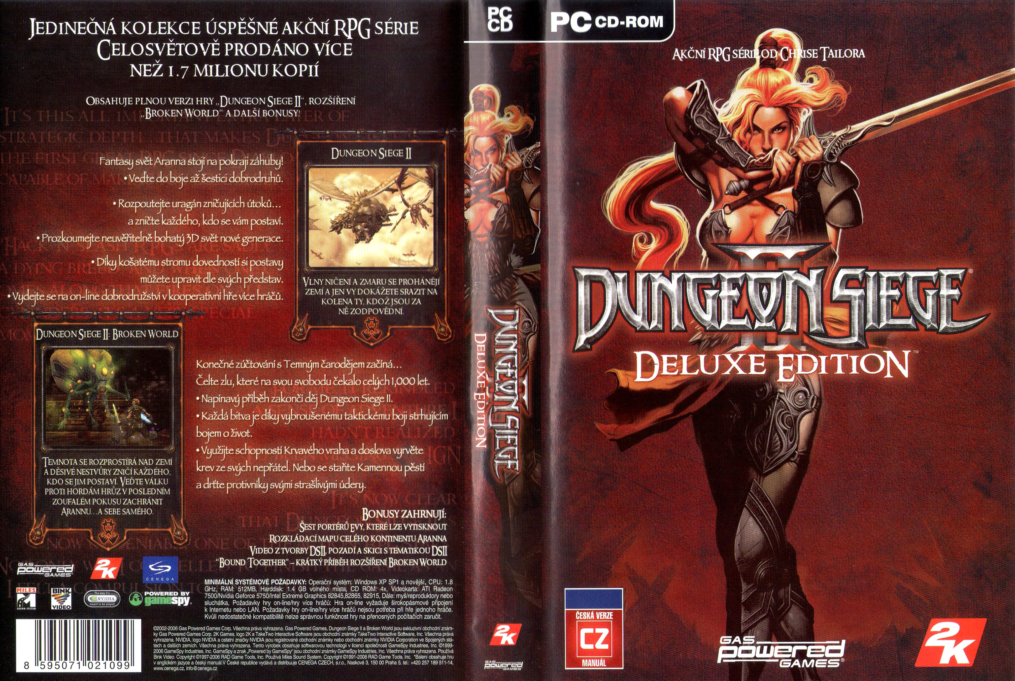 Dungeon Siege II: Deluxe Edition - DVD obal
