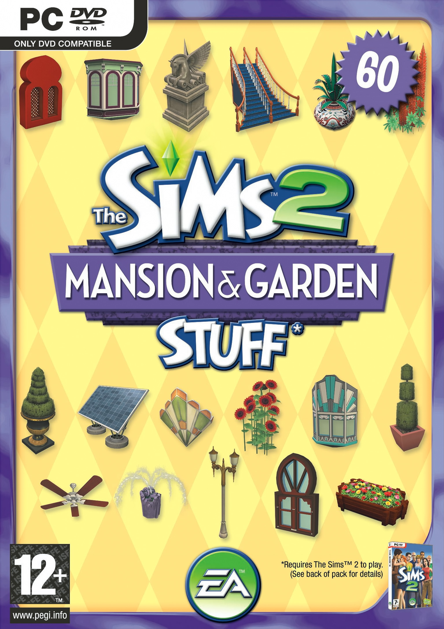 The Sims 2: Mansion & Garden Stuff - pedn DVD obal