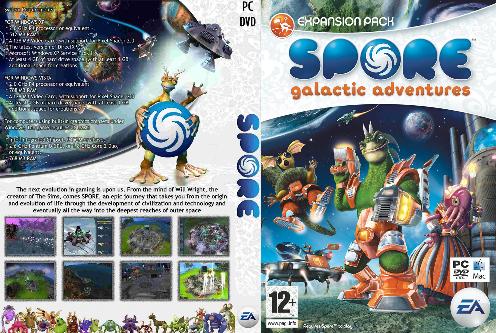 Spore: Galactic Adventures - DVD obal