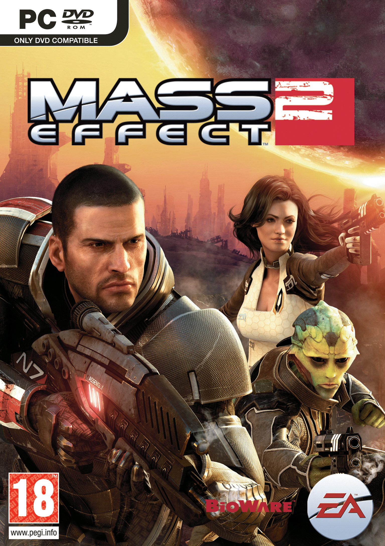Mass Effect 2 - pedn DVD obal
