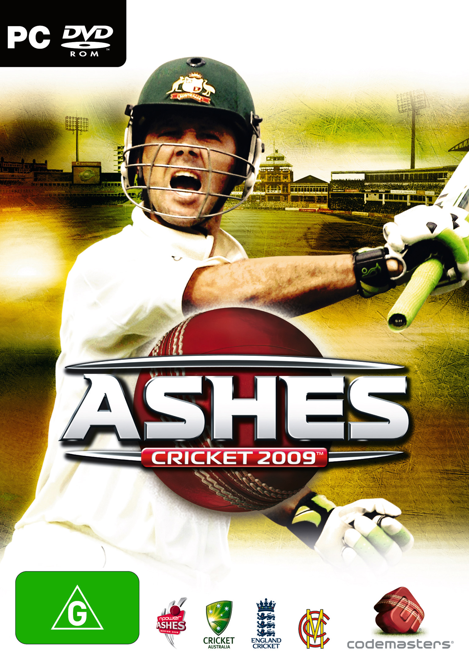 Ashes Cricket 2009 - pedn DVD obal