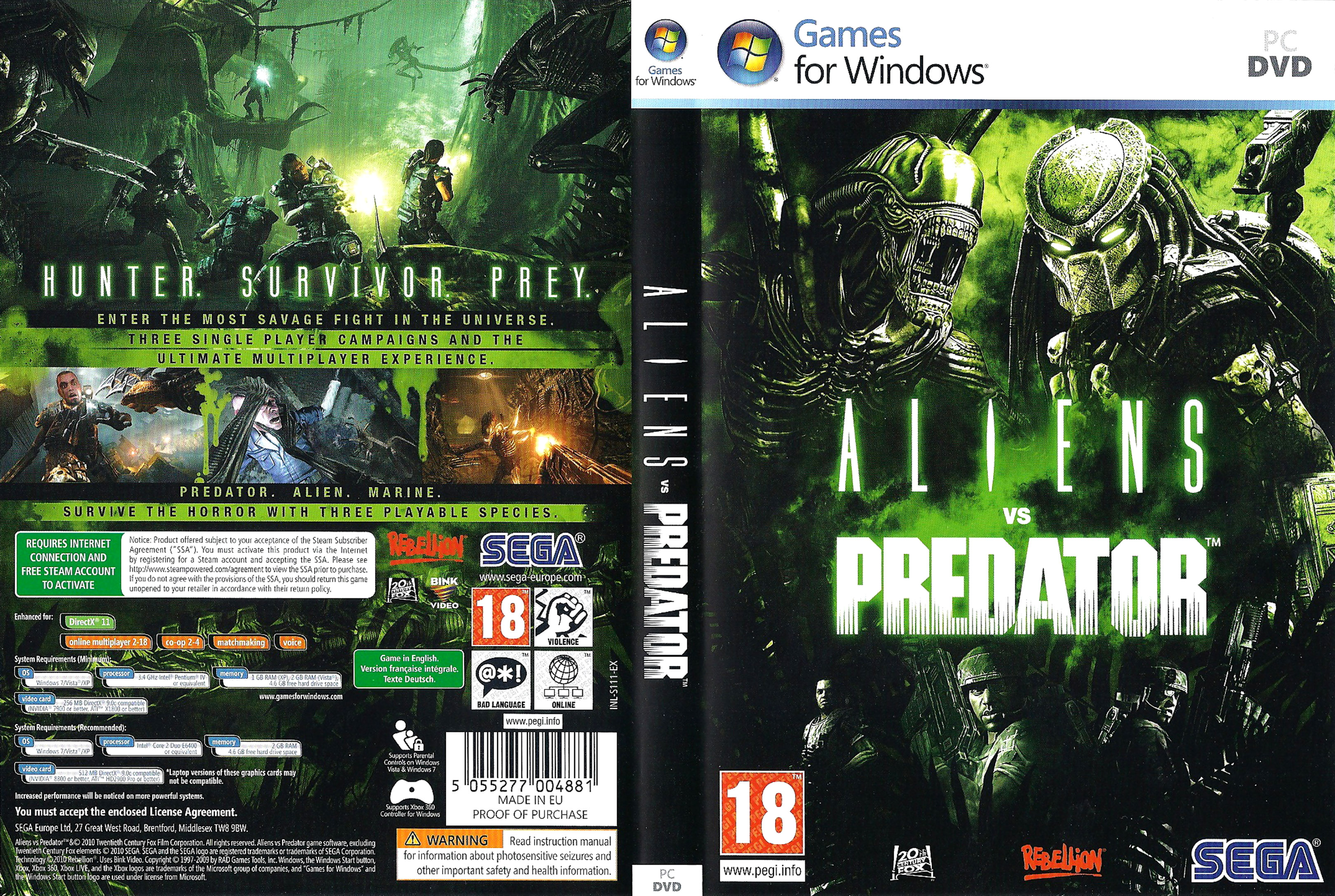Aliens vs Predator - DVD obal 2
