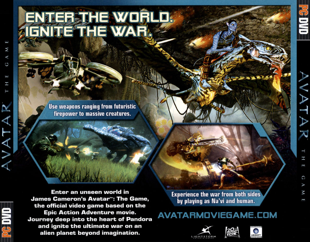 Avatar: The Game - zadn CD obal