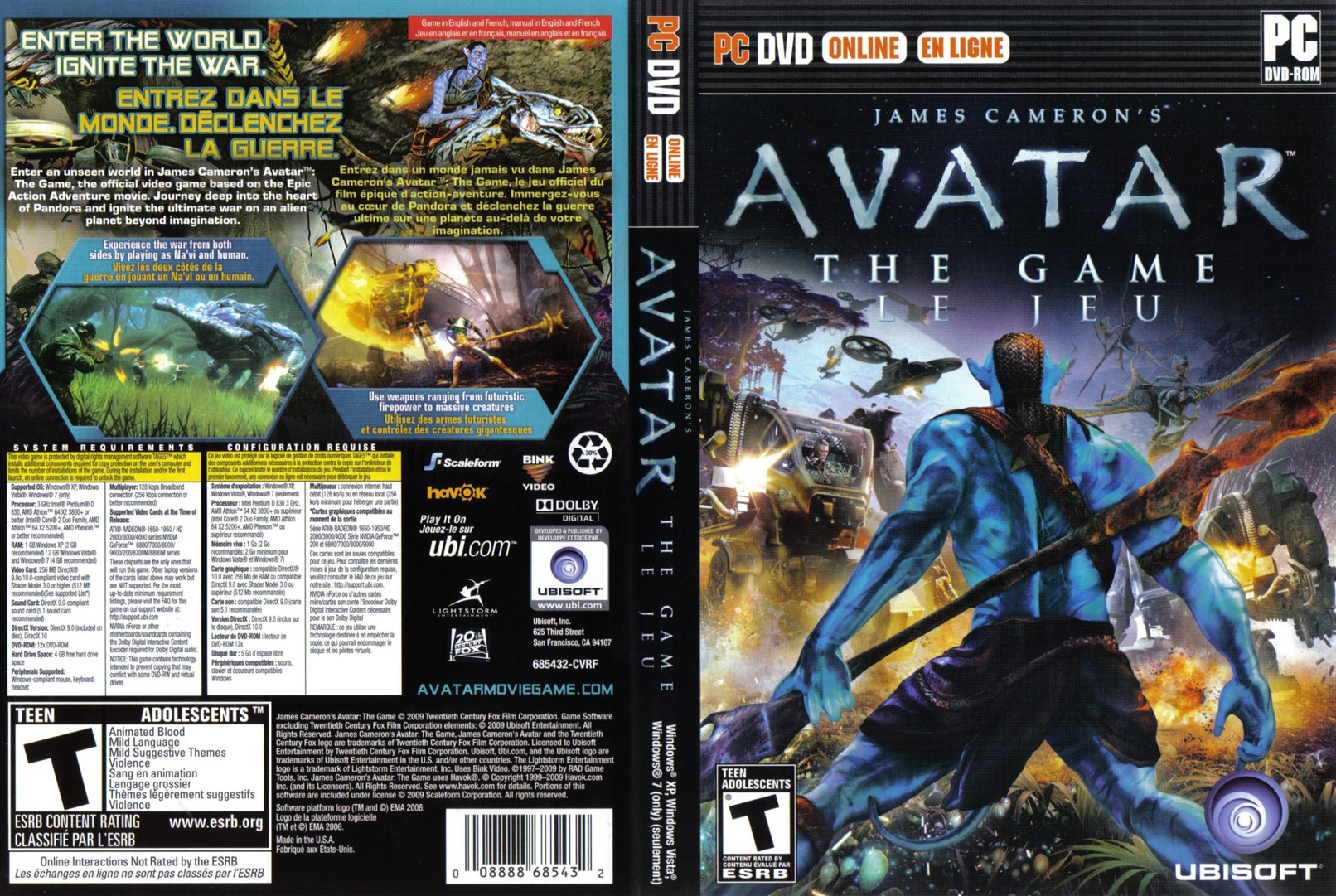Avatar: The Game - DVD obal