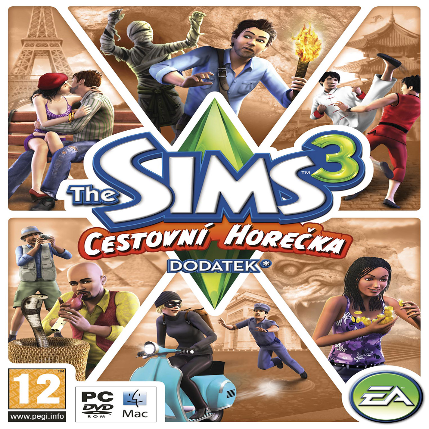 The Sims 3: World Adventures - pedn CD obal 2