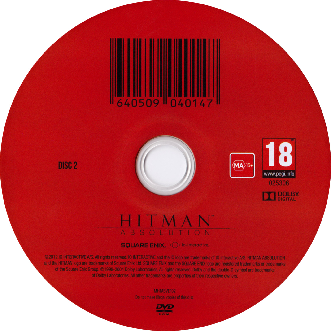 Hitman: Absolution - CD obal 2