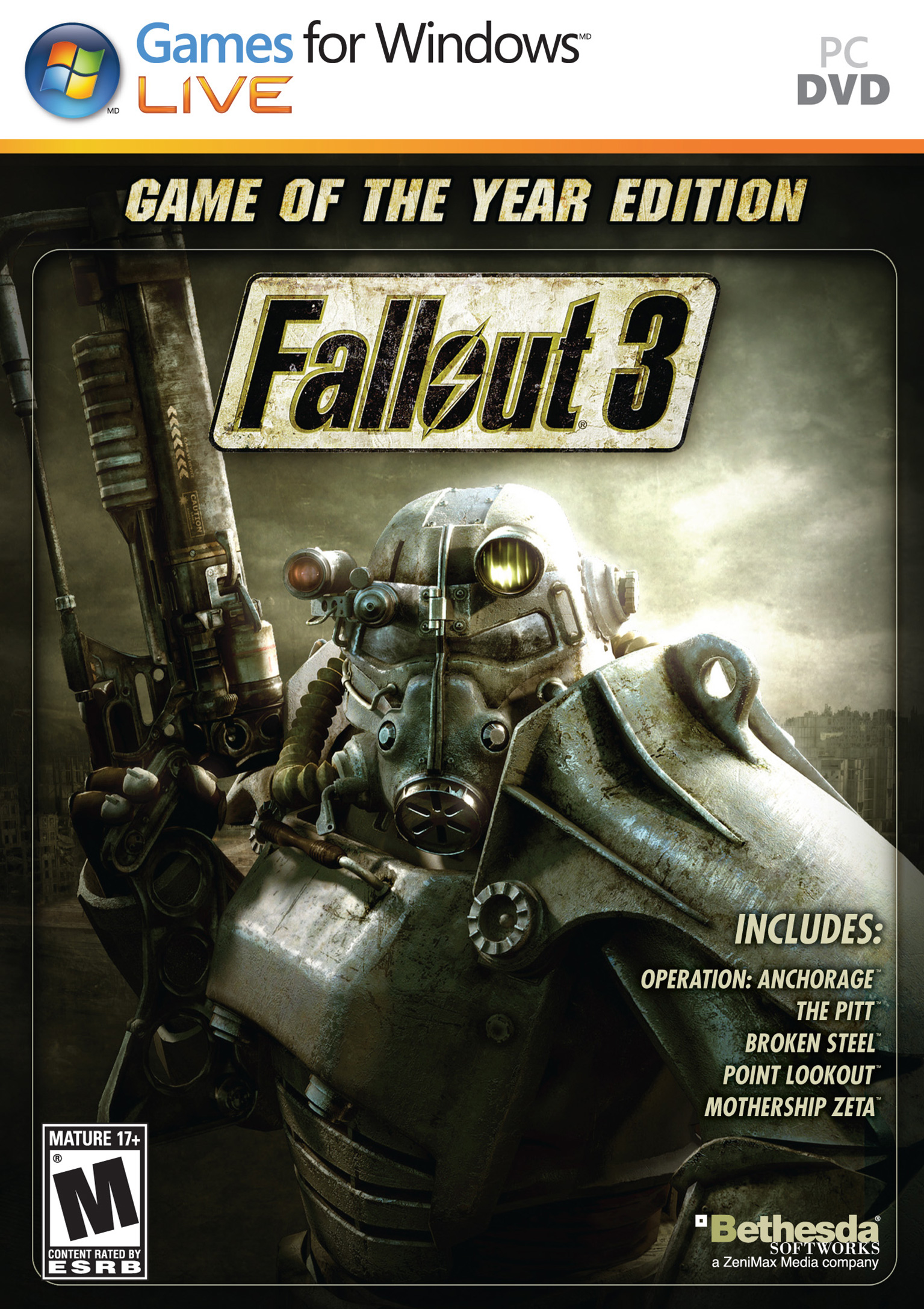 Fallout 3: Game of the Year Edition - pedn DVD obal