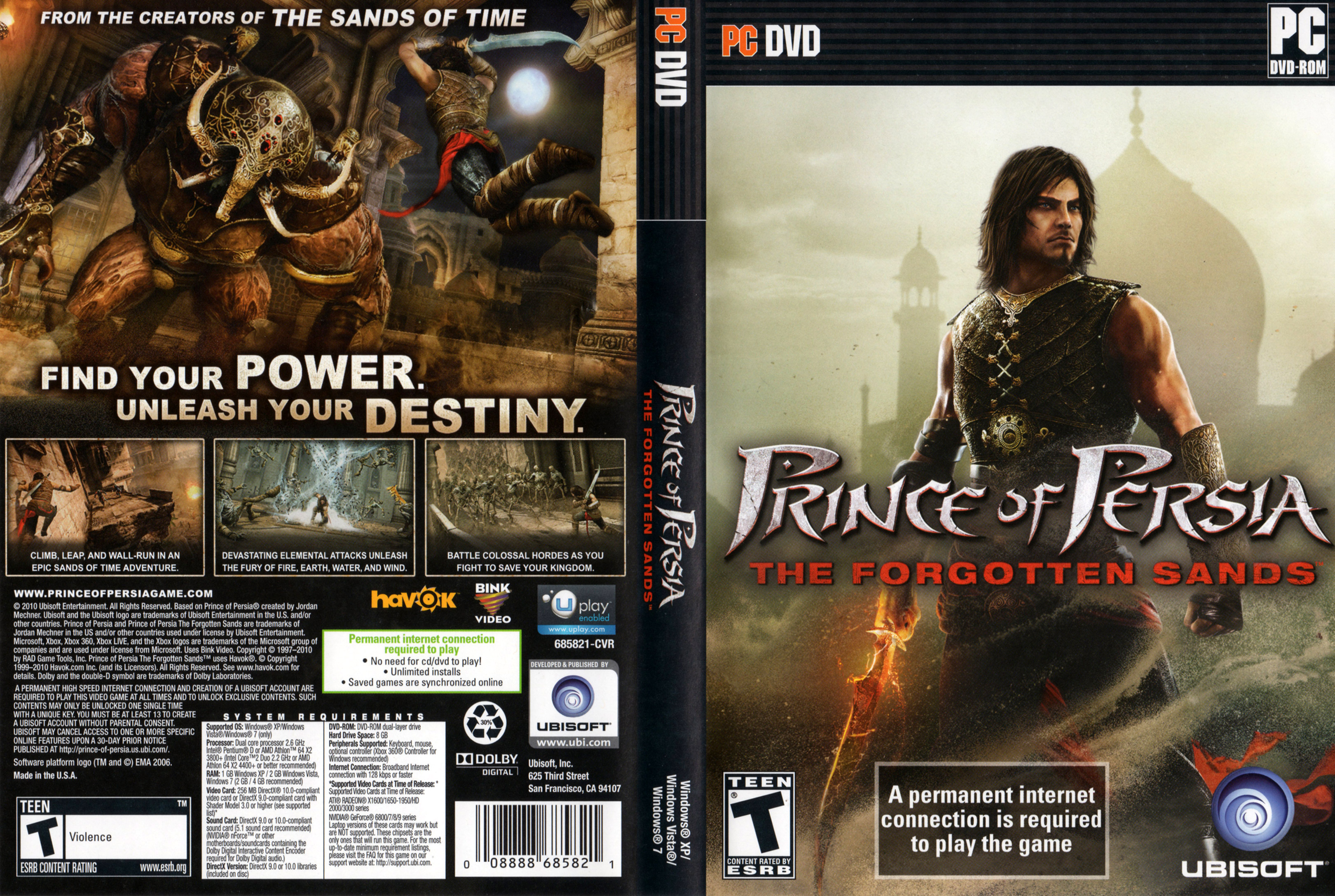 Prince of Persia: The Forgotten Sands - DVD obal 2