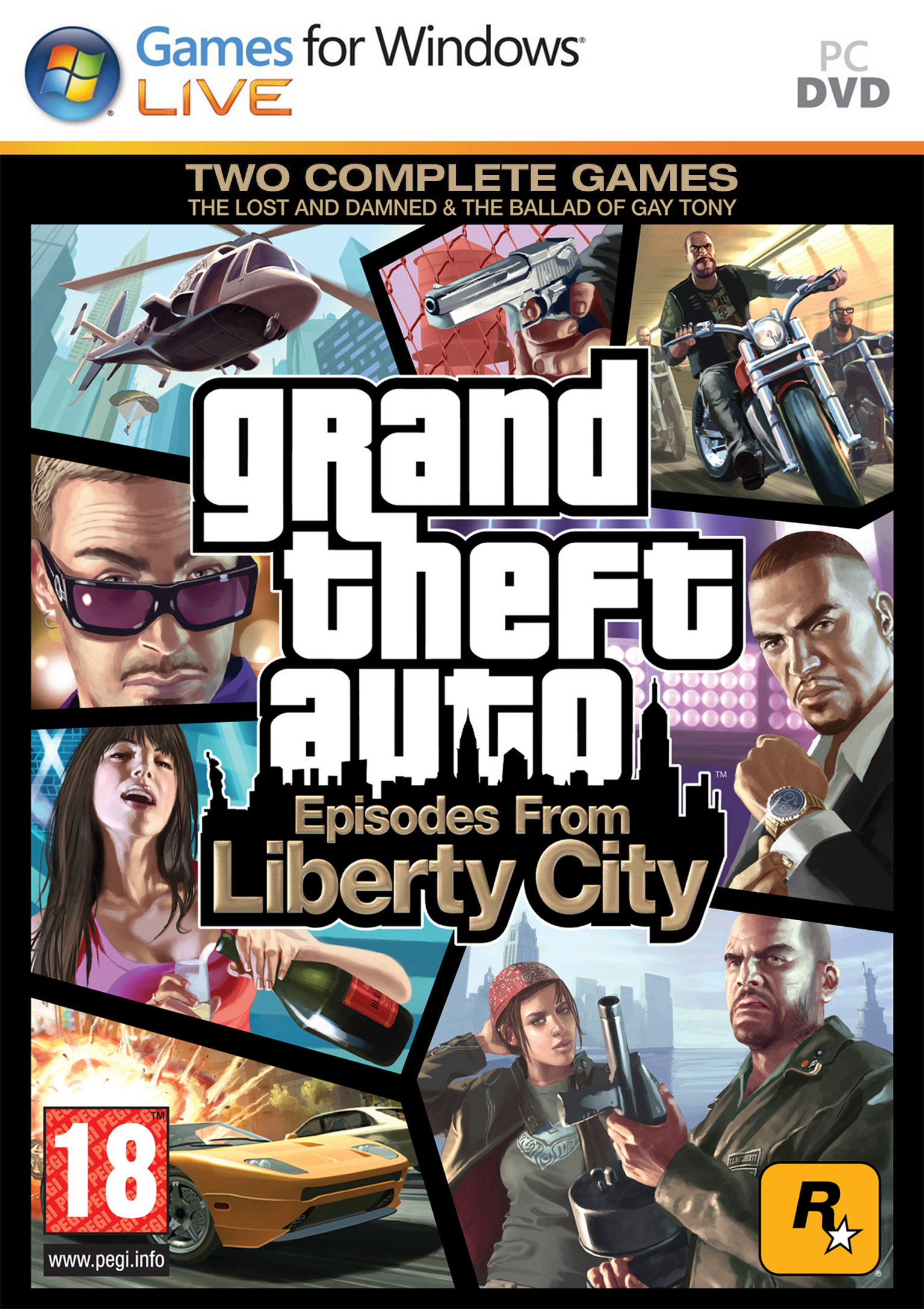 Grand Theft Auto IV: Episodes From Liberty City - pedn DVD obal