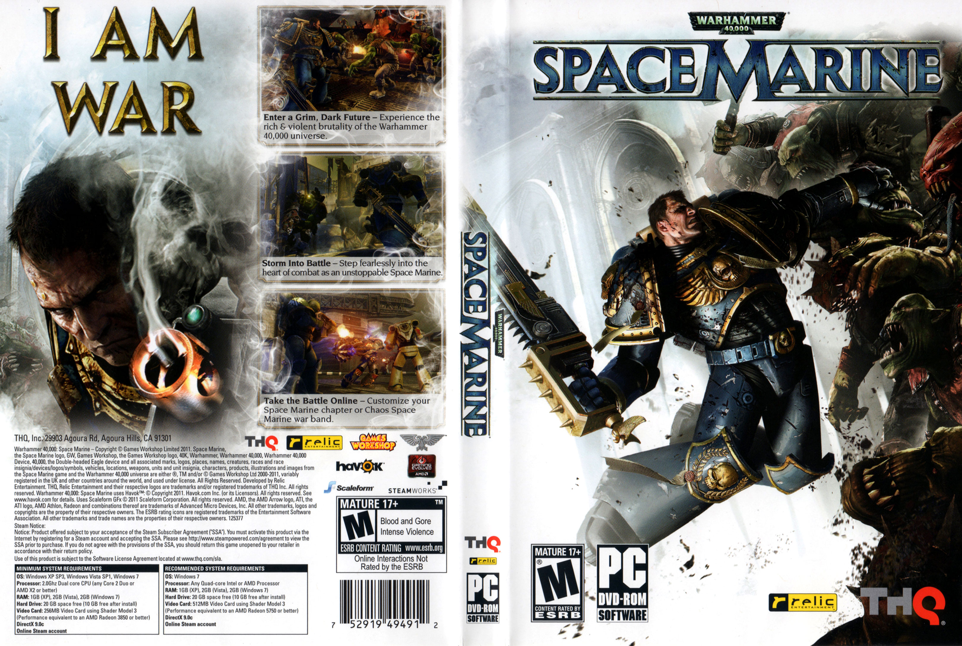 Warhammer 40,000: Space Marine - DVD obal