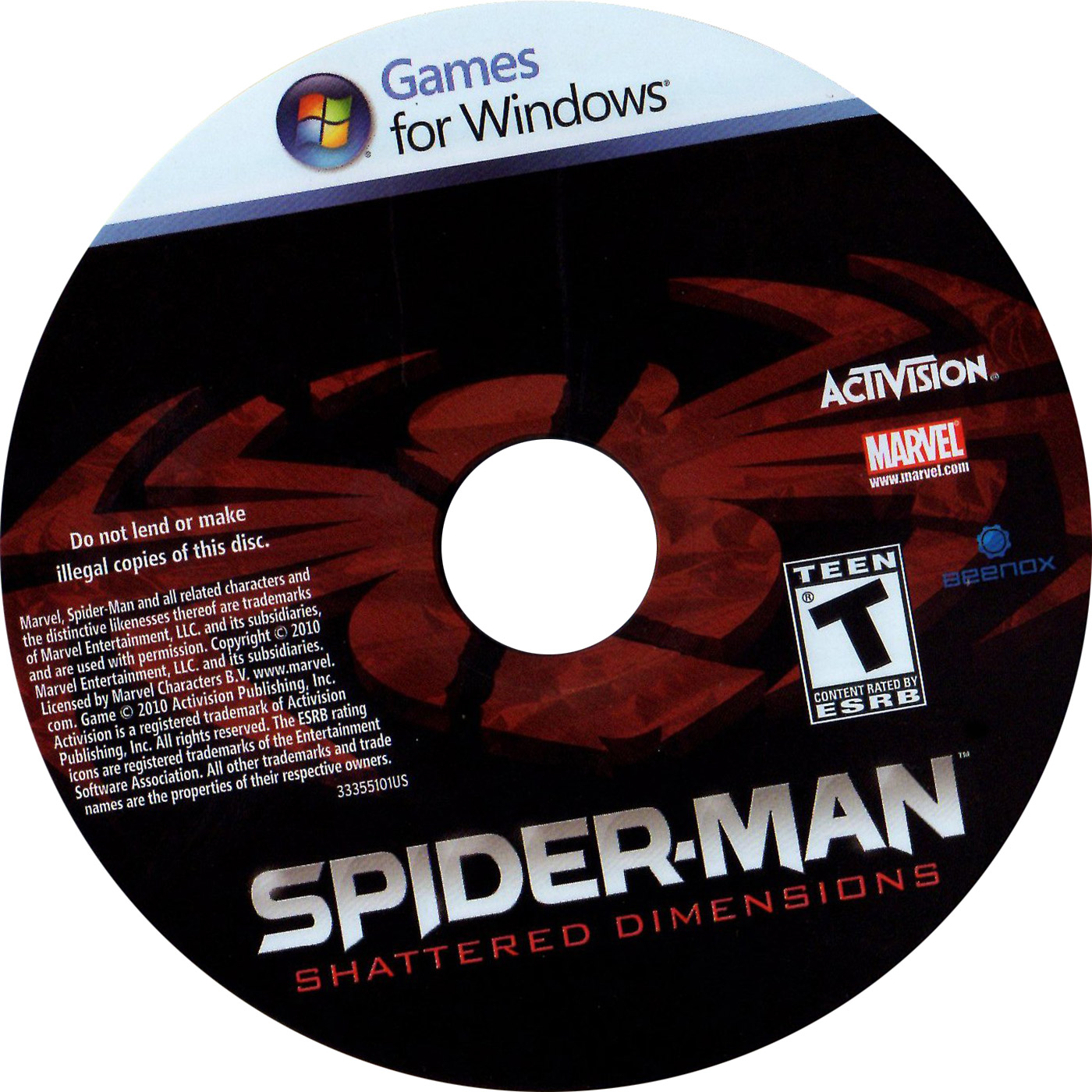 Spider-Man: Shattered Dimensions - CD obal