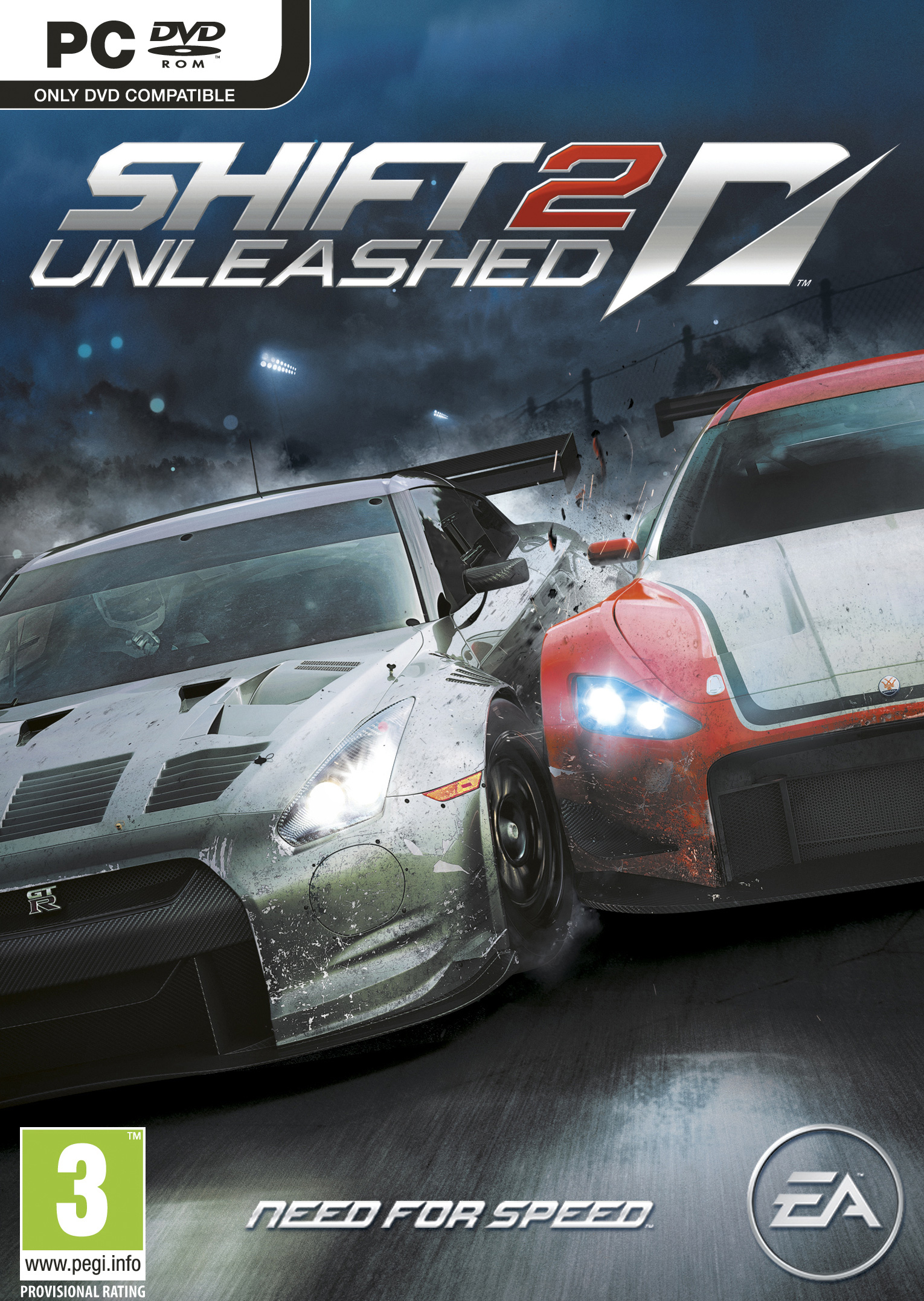 Need for Speed Shift 2: Unleashed - pedn DVD obal
