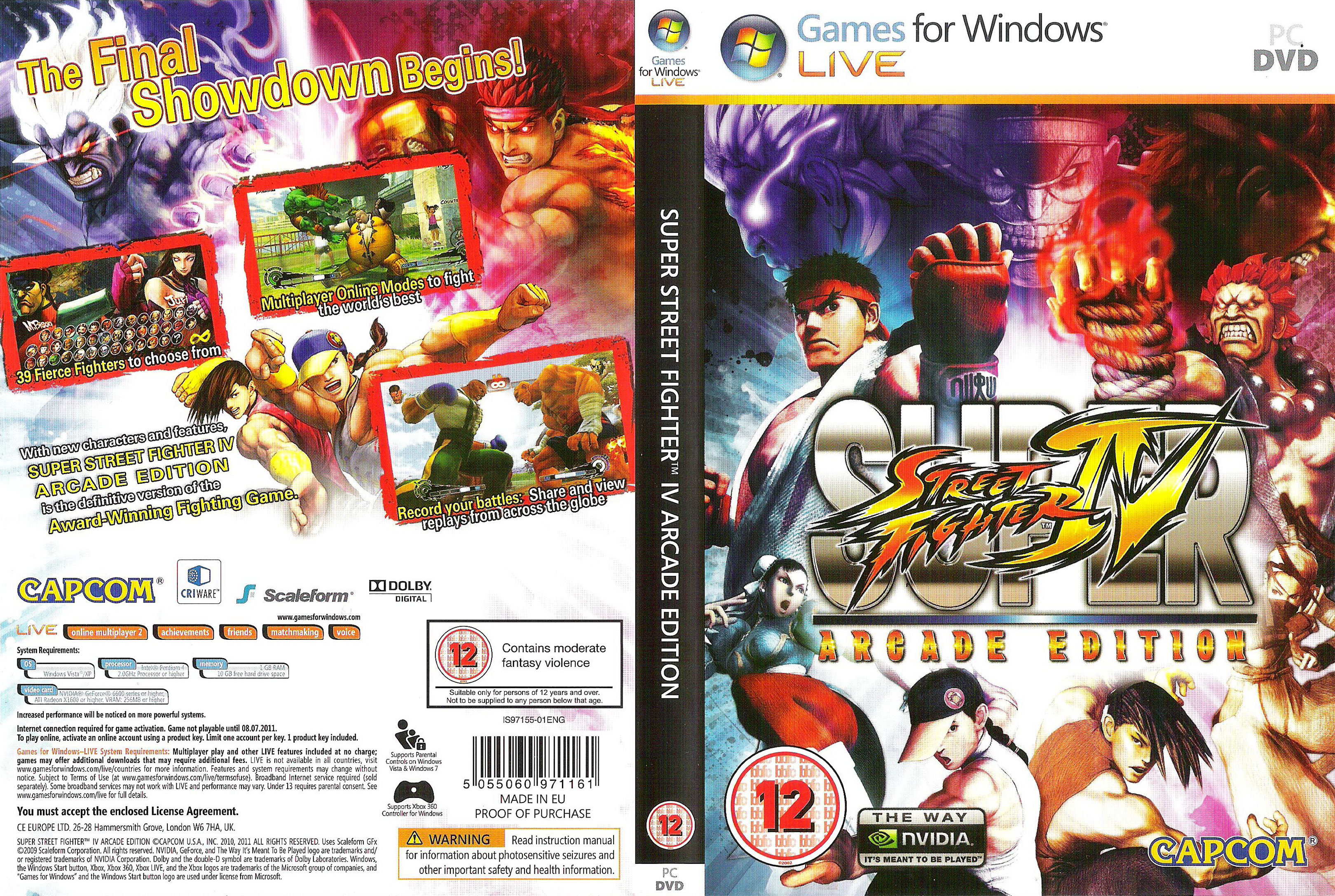 Super Street Fighter IV: Arcade Edition - DVD obal