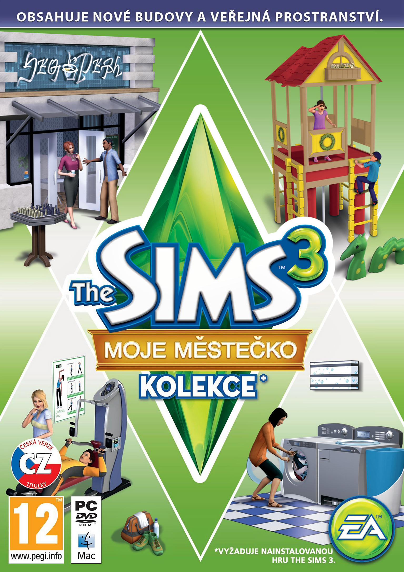 The Sims 3: Town Life Stuff - pedn DVD obal