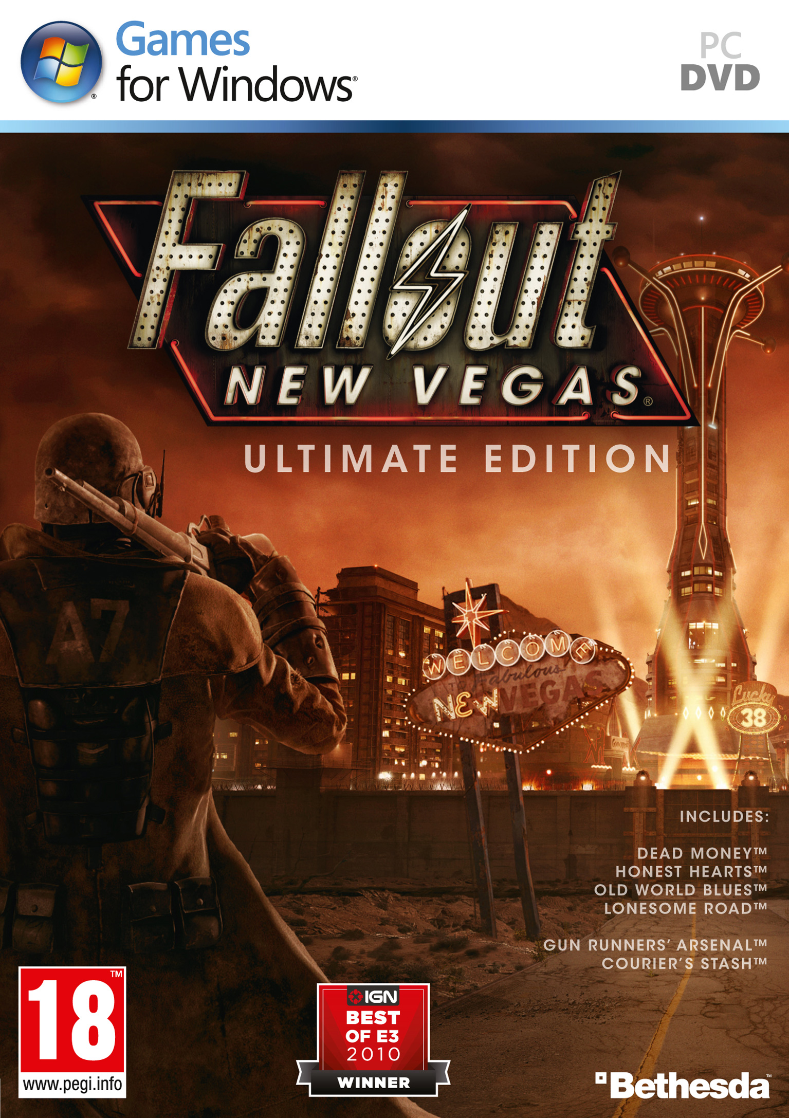 Fallout: New Vegas Ultimate Edition - pedn DVD obal