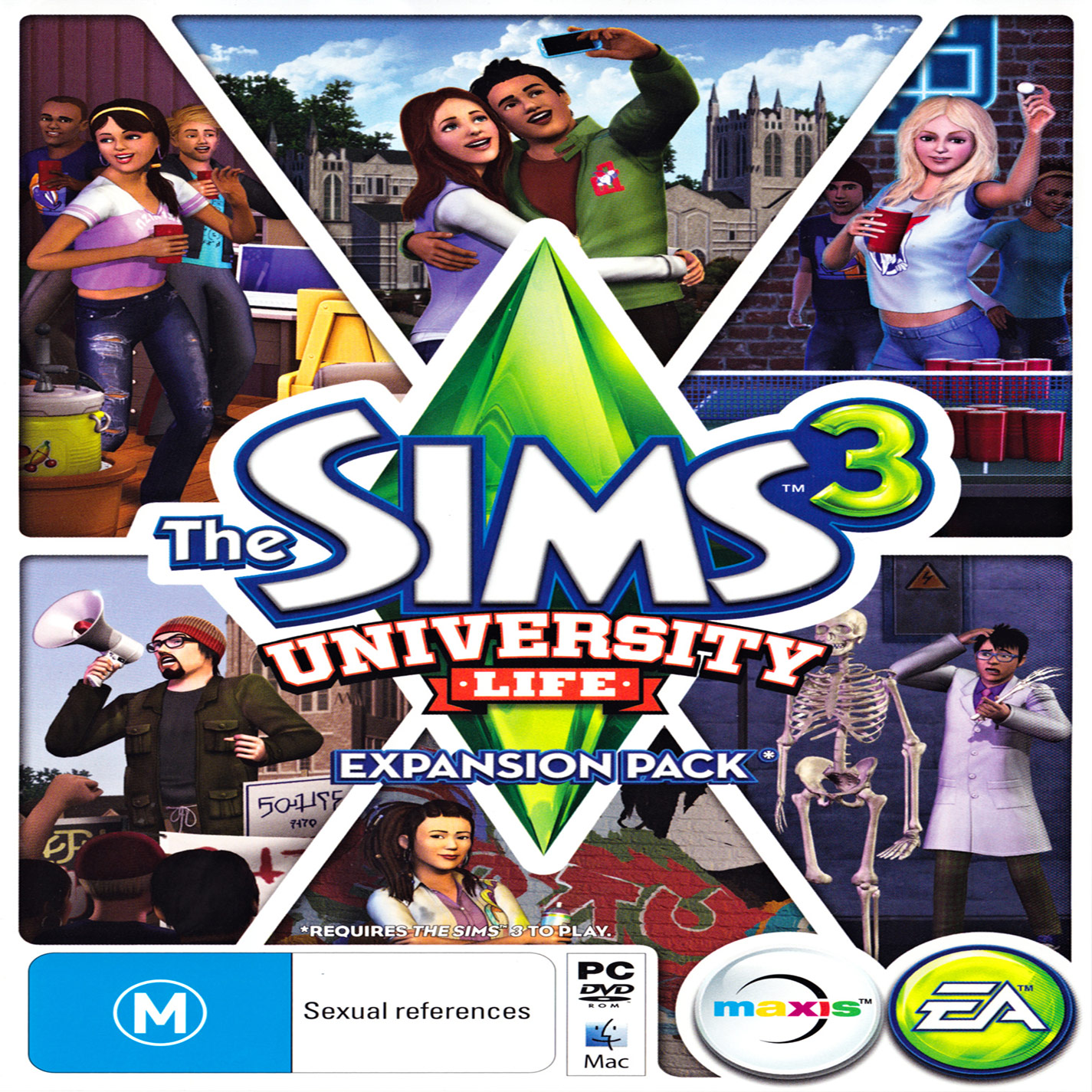 The Sims 3: University Life - pedn CD obal 3