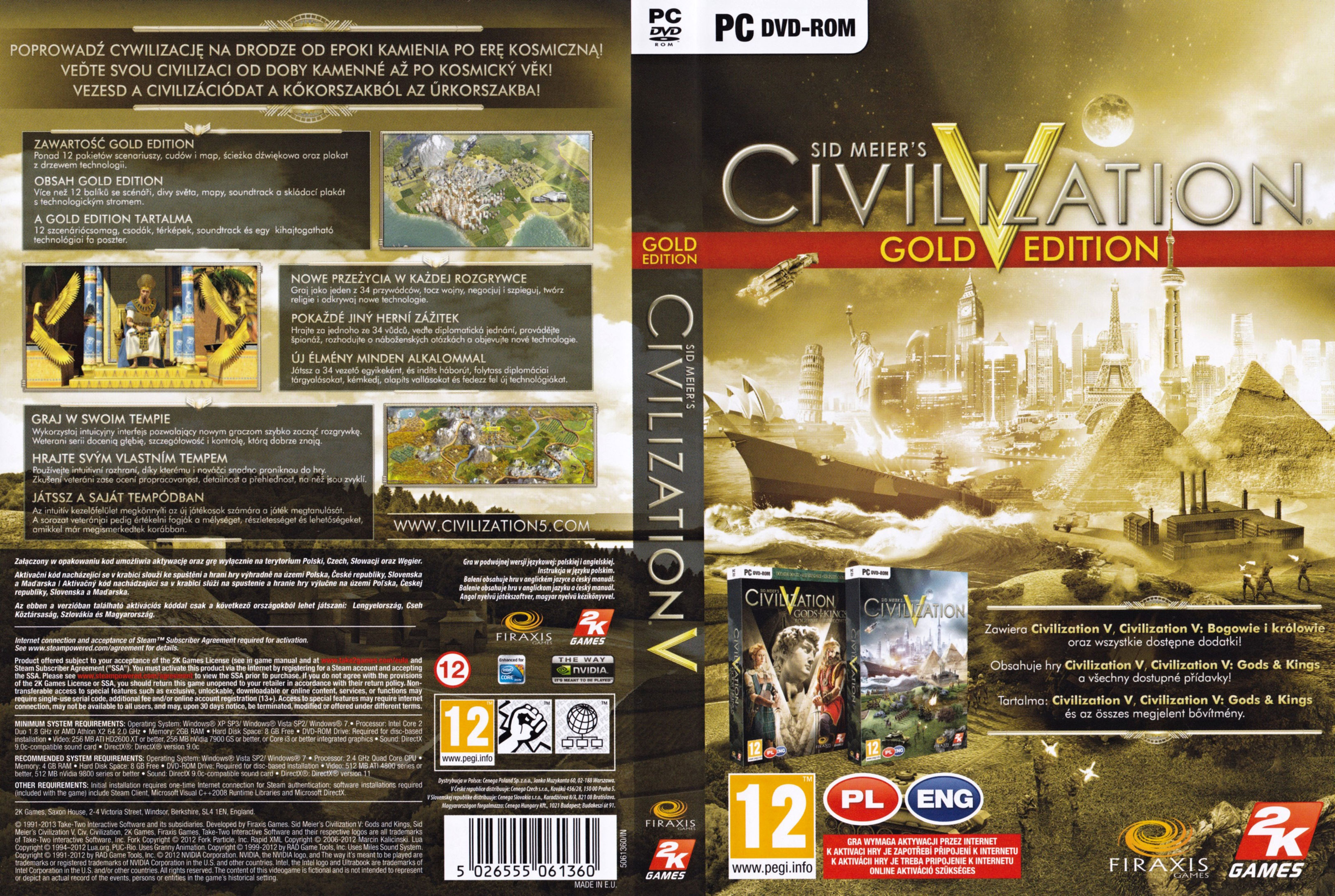 Civilization V: Gold Edition - DVD obal