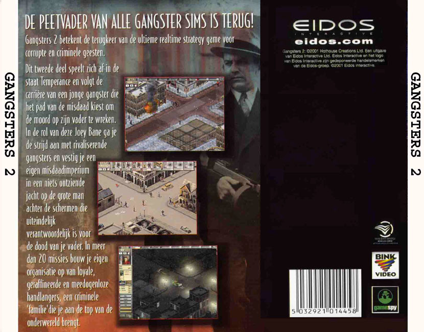 Gangsters 2: Vendetta - zadn CD obal