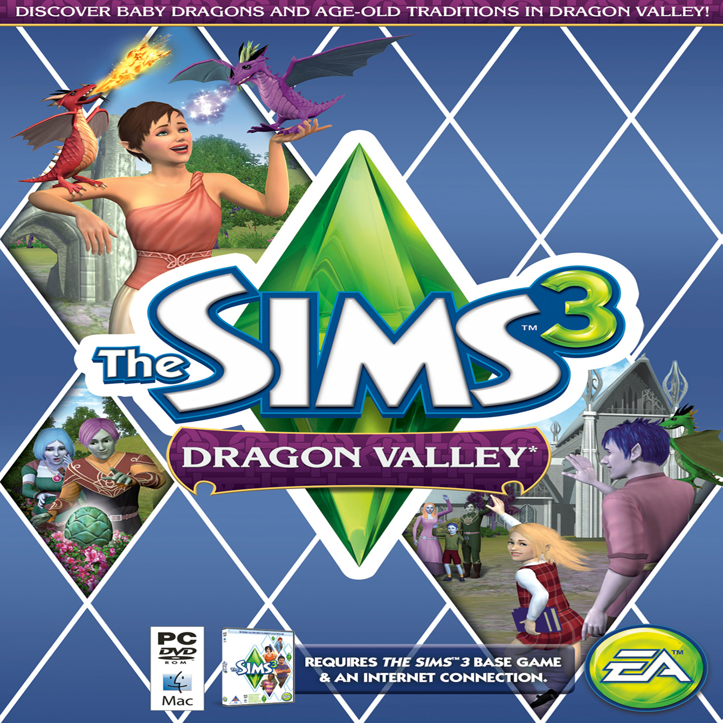 The Sims 3: Dragon Valley - pedn CD obal