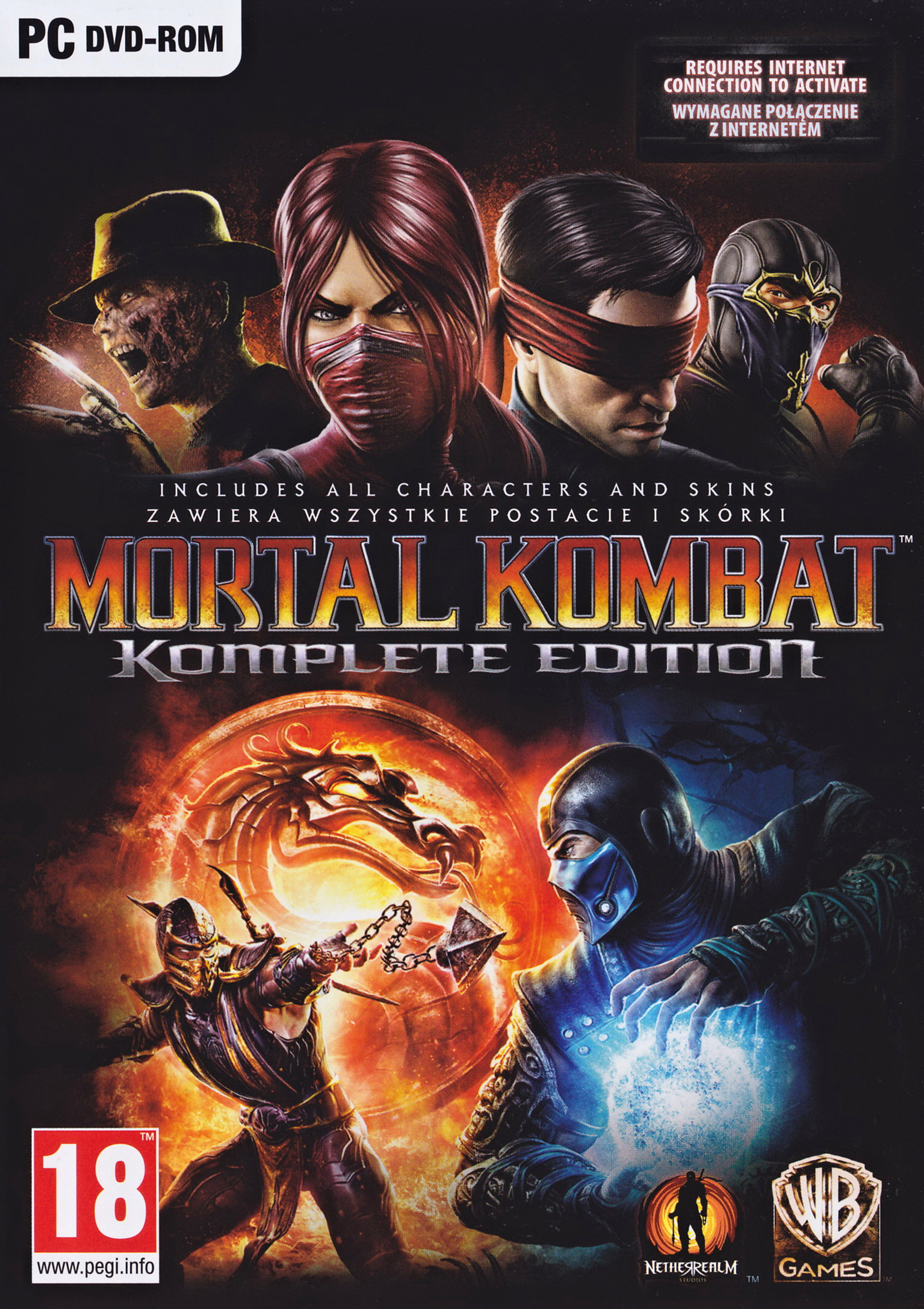 Mortal Kombat Komplete Edition - pedn DVD obal