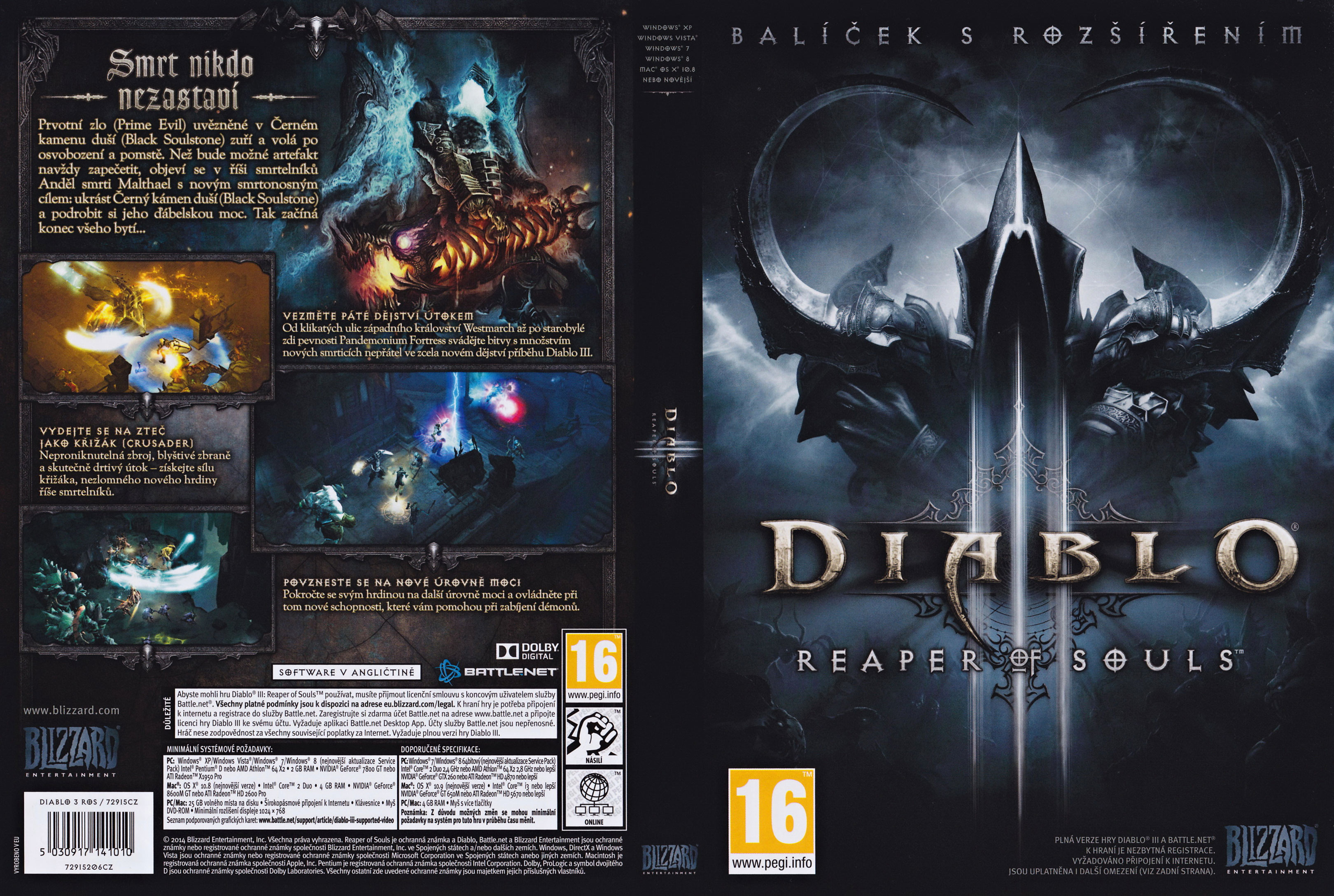 Diablo III: Reaper of Souls - DVD obal