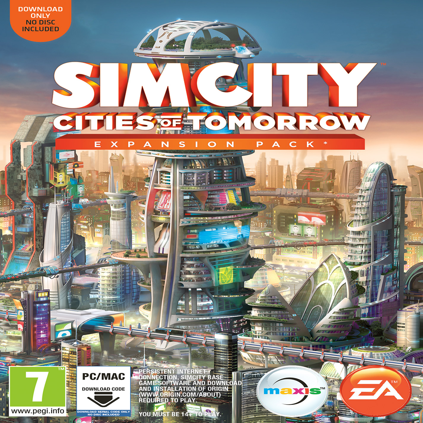 SimCity: Cities of Tomorrow - pedn CD obal