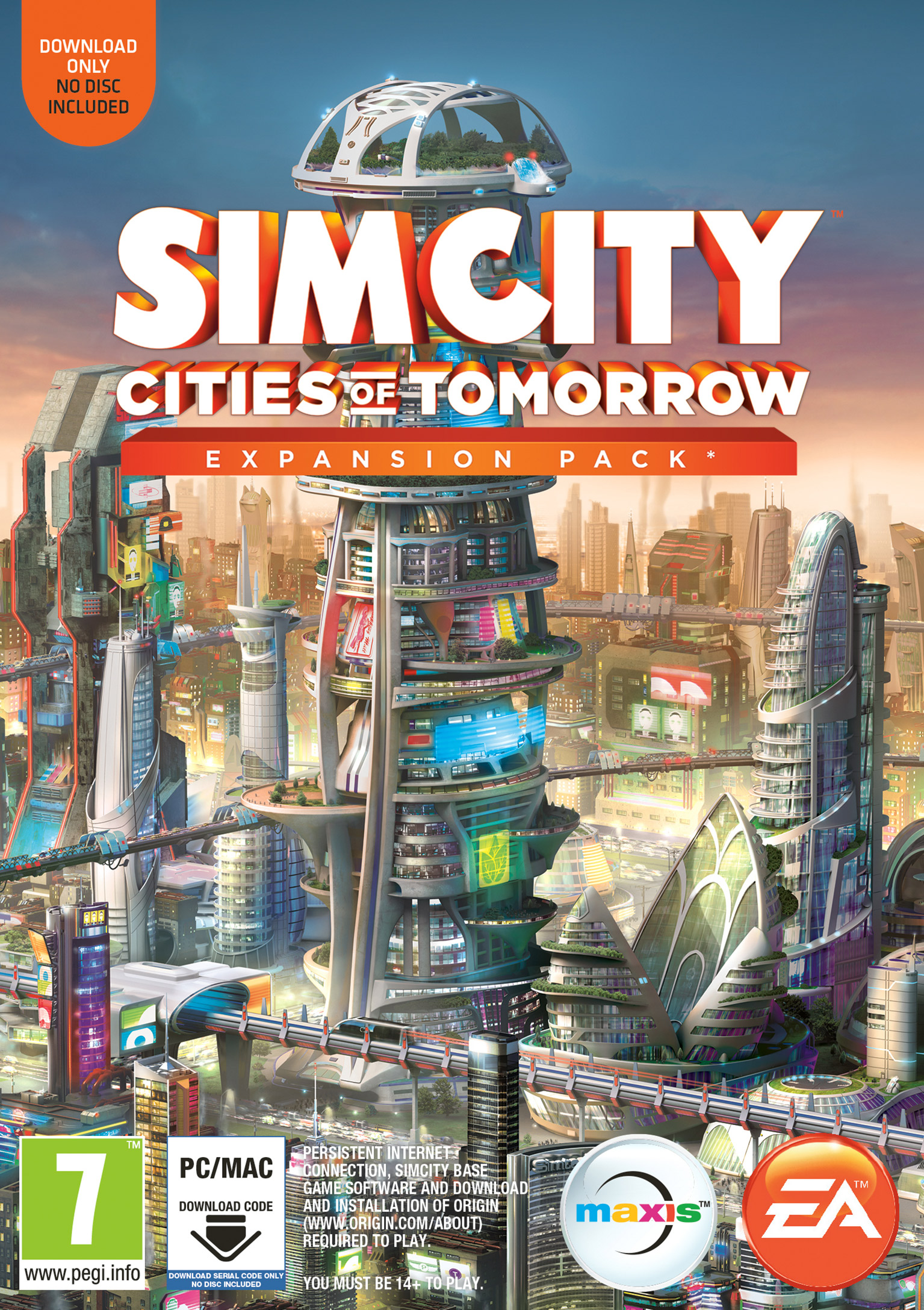 SimCity: Cities of Tomorrow - pedn DVD obal