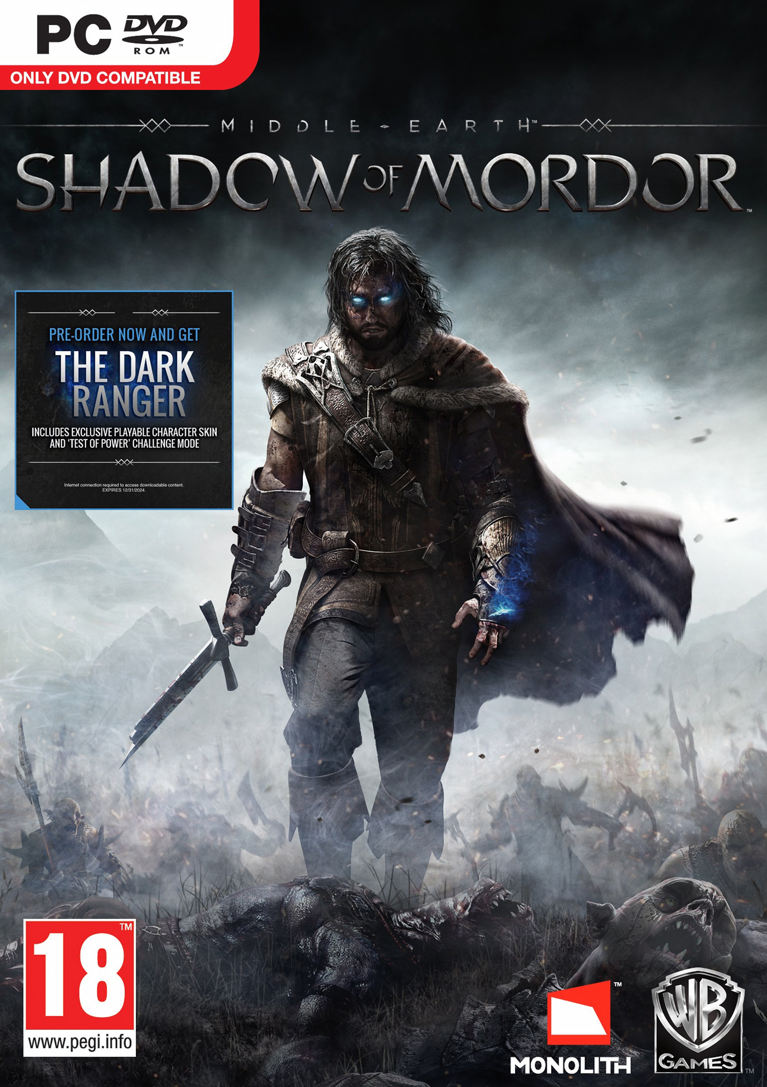 Middle-earth: Shadow of Mordor - pedn DVD obal
