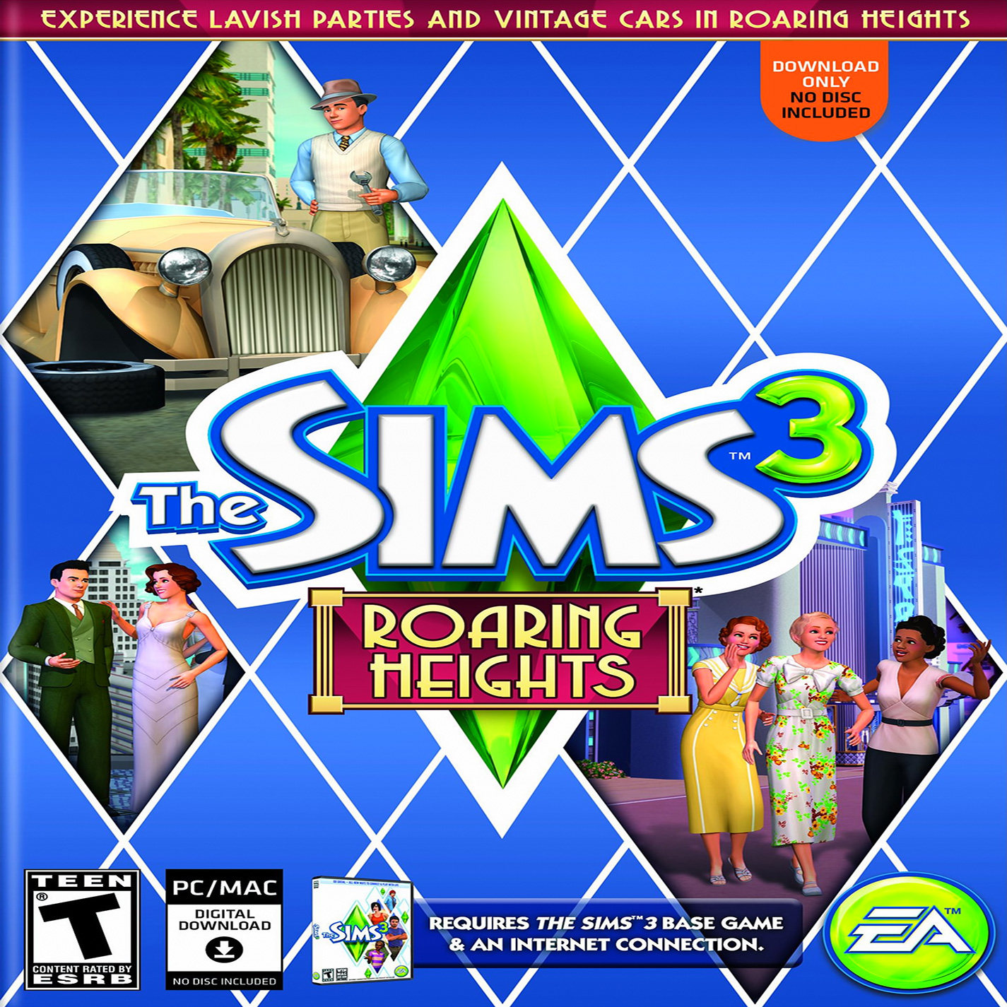 The Sims 3: Roaring Heights - pedn CD obal