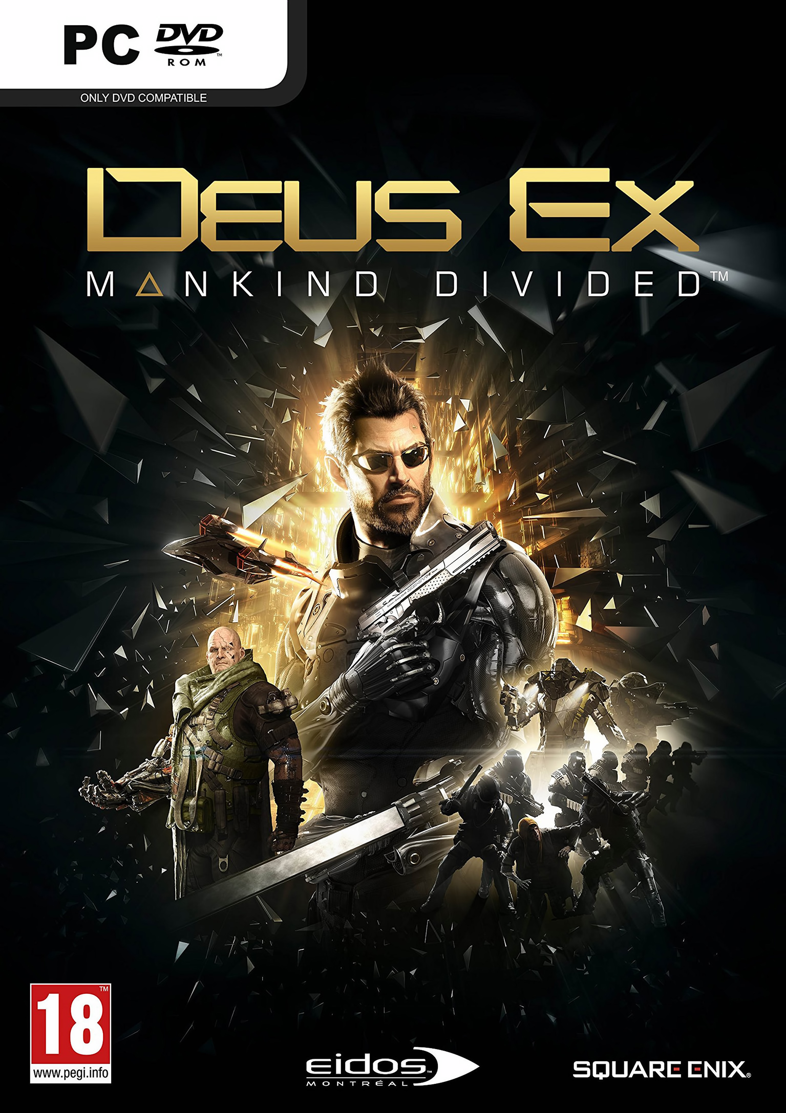 Deus Ex: Mankind Divided - pedn DVD obal